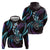 Hawaii Shaka Sign Hoodie Fantastic Frangipani Amethyst Gradient