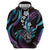 Hawaii Shaka Sign Hoodie Fantastic Frangipani Amethyst Gradient