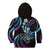 Hawaii Shaka Sign Kid Hoodie Fantastic Frangipani Amethyst Gradient