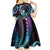 Hawaii Shaka Sign Kid Short Sleeve Dress Fantastic Frangipani Amethyst Gradient