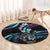 Hawaii Shaka Sign Round Carpet Fantastic Frangipani Amethyst Gradient
