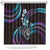 Hawaii Shaka Sign Shower Curtain Fantastic Frangipani Amethyst Gradient