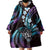 Hawaii Shaka Sign Wearable Blanket Hoodie Fantastic Frangipani Amethyst Gradient