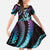Hawaiian Ukulele Family Matching Tank Maxi Dress and Hawaiian Shirt Amethyst Gradient Fantastic Plumeria