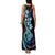Hawaiian Ukulele Family Matching Tank Maxi Dress and Hawaiian Shirt Amethyst Gradient Fantastic Plumeria