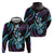 Hawaiian Ukulele Hoodie Amethyst Gradient Fantastic Plumeria