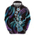 Hawaiian Ukulele Hoodie Amethyst Gradient Fantastic Plumeria