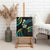 Hawaii Map Kanaka Maoli Canvas Wall Art Fantastic Frangipani Chartreuse Cyan