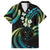 Hawaii Map Kanaka Maoli Hawaiian Shirt Fantastic Frangipani Chartreuse Cyan