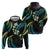 Hawaii Map Kanaka Maoli Hoodie Fantastic Frangipani Chartreuse Cyan