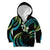 Hawaii Map Kanaka Maoli Kid Hoodie Fantastic Frangipani Chartreuse Cyan