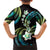 Hawaii Plumeria Hawaiian Shirt Chartreuse Cyan Polynesian Pattern