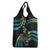 Hawaii Shaka Sign Grocery Bag Fantastic Frangipani Chartreuse Cyan