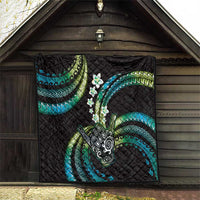 Hawaii Shaka Sign Quilt Fantastic Frangipani Chartreuse Cyan