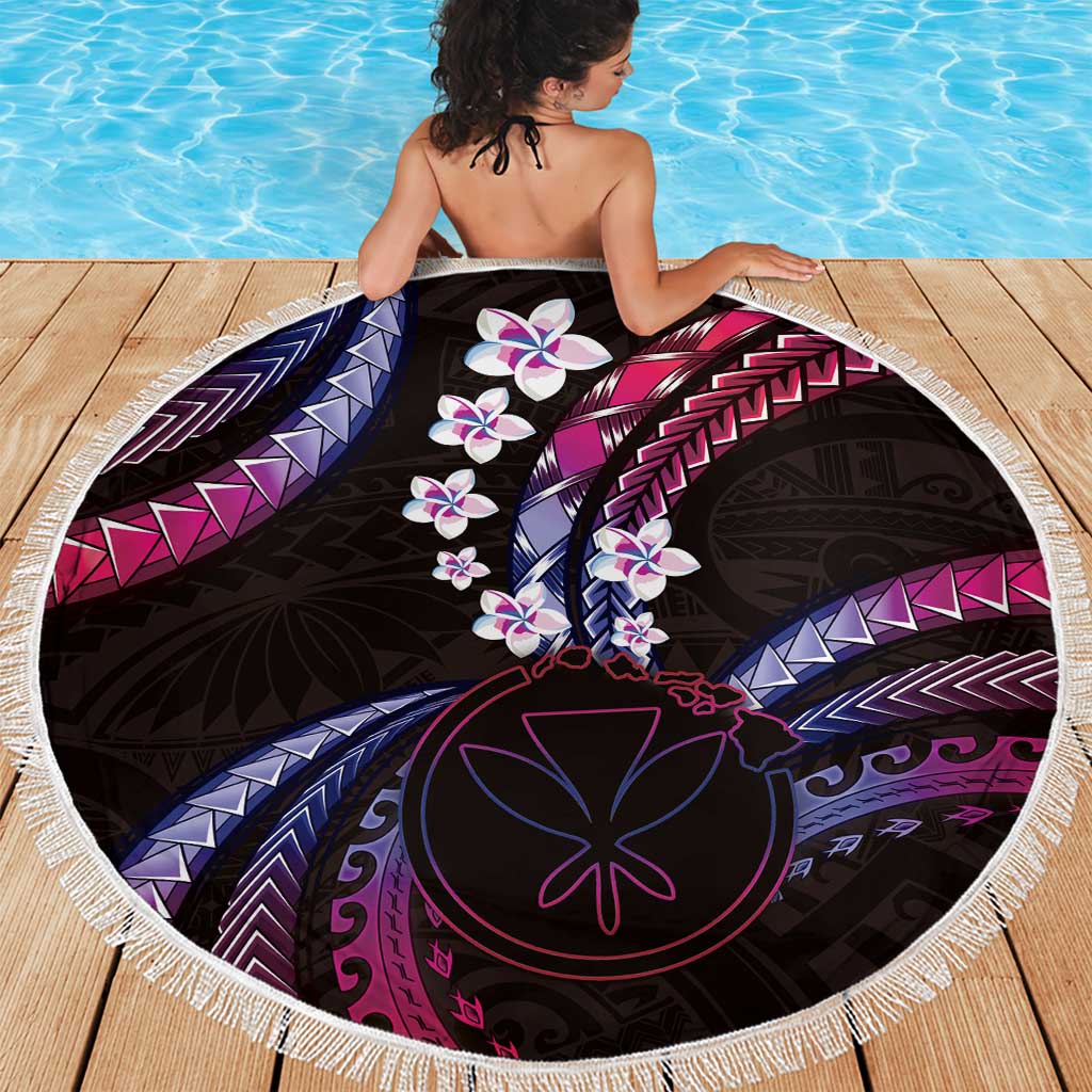 Hawaii Map Kanaka Maoli Beach Blanket Fantastic Frangipani Sweet Dream