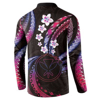 Hawaii Map Kanaka Maoli Button Sweatshirt Fantastic Frangipani Sweet Dream