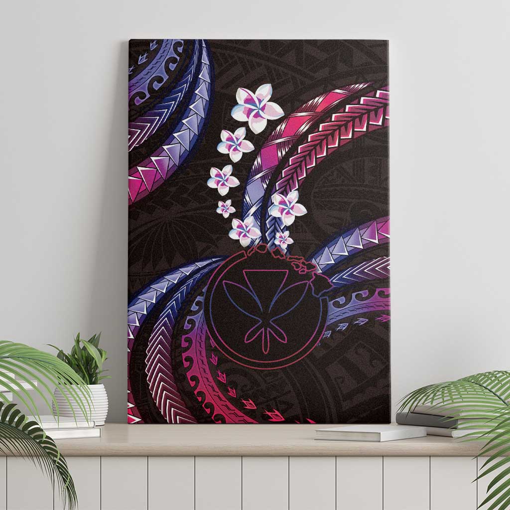 Hawaii Map Kanaka Maoli Canvas Wall Art Fantastic Frangipani Sweet Dream
