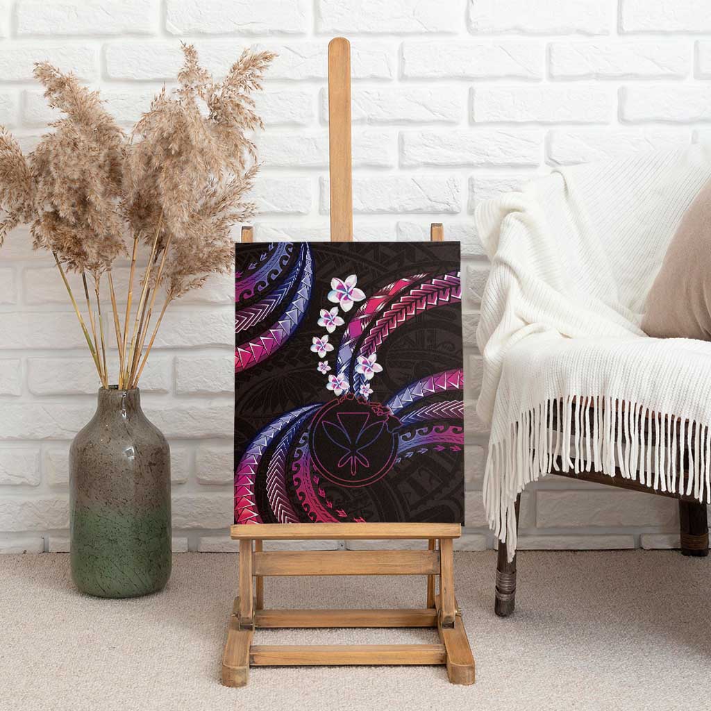 Hawaii Map Kanaka Maoli Canvas Wall Art Fantastic Frangipani Sweet Dream