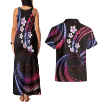 Hawaii Map Kanaka Maoli Couples Matching Tank Maxi Dress and Hawaiian Shirt Fantastic Frangipani Sweet Dream LT01 - Polynesian Pride