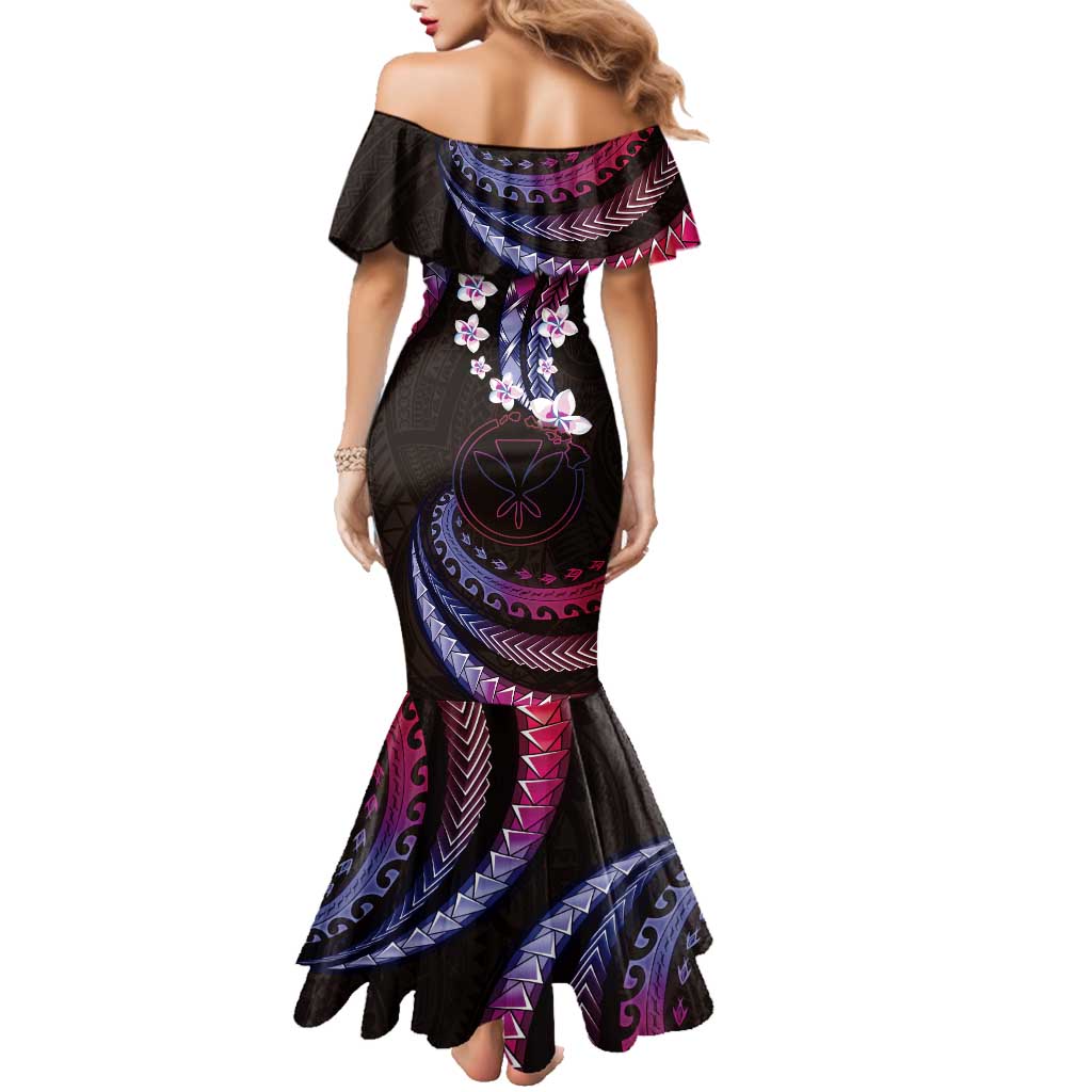 Hawaii Map Kanaka Maoli Family Matching Mermaid Dress and Hawaiian Shirt Fantastic Frangipani Sweet Dream LT01 - Polynesian Pride