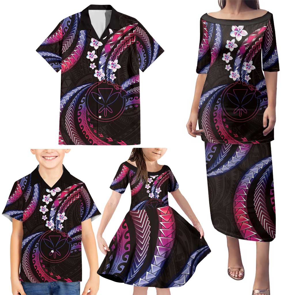 Hawaii Map Kanaka Maoli Family Matching Puletasi and Hawaiian Shirt Fantastic Frangipani Sweet Dream LT01 - Polynesian Pride