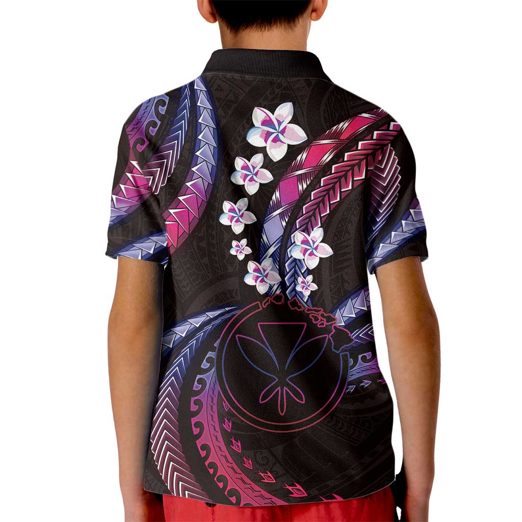 Hawaii Map Kanaka Maoli Kid Polo Shirt Fantastic Frangipani Sweet Dream