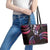Hawaii Map Kanaka Maoli Leather Tote Bag Fantastic Frangipani Sweet Dream