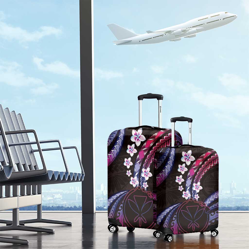 Hawaii Map Kanaka Maoli Luggage Cover Fantastic Frangipani Sweet Dream