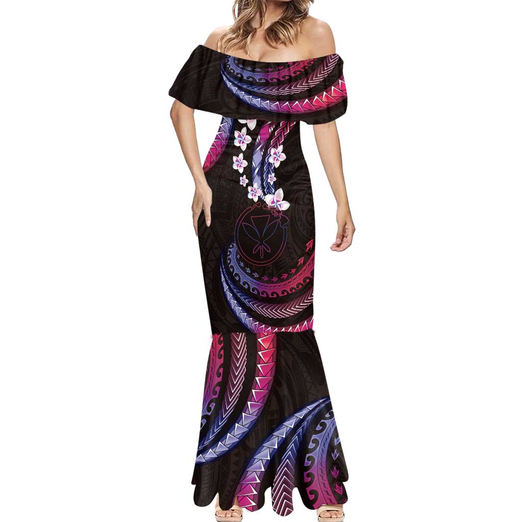 Hawaii Map Kanaka Maoli Mermaid Dress Fantastic Frangipani Sweet Dream