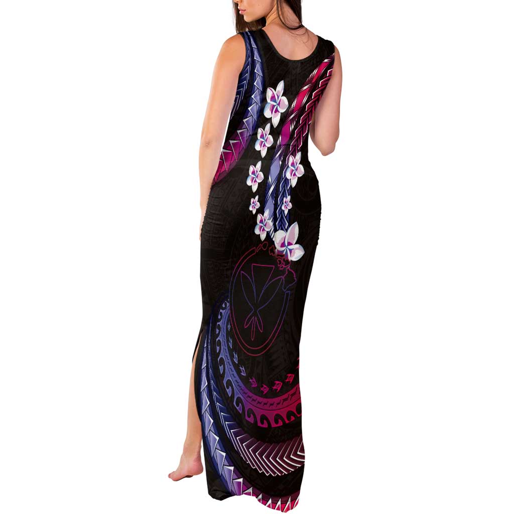 Hawaii Map Kanaka Maoli Tank Maxi Dress Fantastic Frangipani Sweet Dream