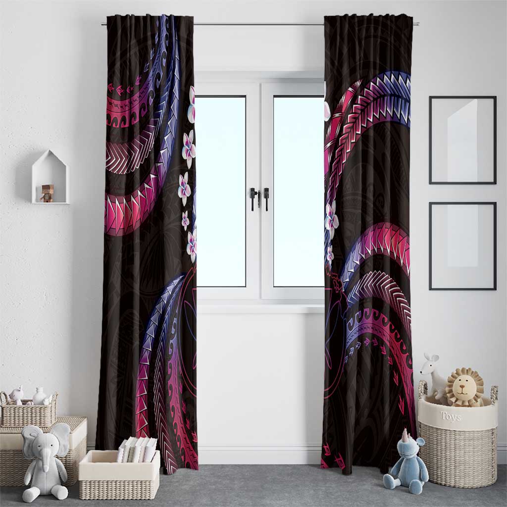 Hawaii Map Kanaka Maoli Window Curtain Fantastic Frangipani Sweet Dream