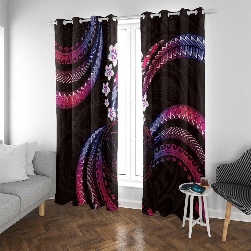 Hawaii Map Kanaka Maoli Window Curtain Fantastic Frangipani Sweet Dream