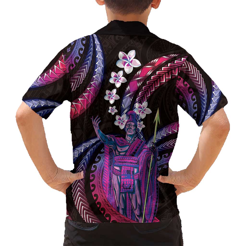 Hawaii King Kamehameha Family Matching Long Sleeve Bodycon Dress and Hawaiian Shirt Fantastic Plumeria Sweet Vibes LT01 - Polynesian Pride
