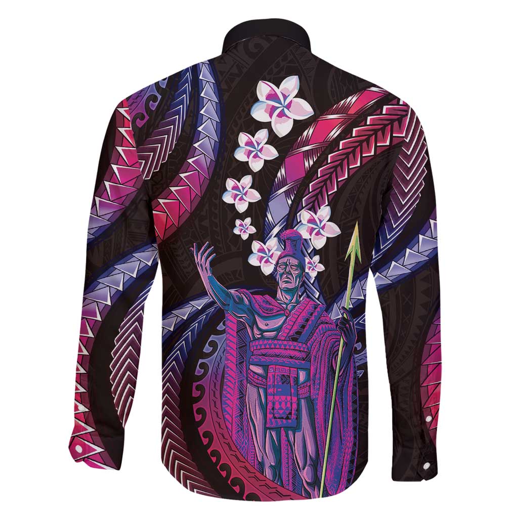 Hawaii King Kamehameha Family Matching Off Shoulder Maxi Dress and Hawaiian Shirt Fantastic Plumeria Sweet Vibes LT01 - Polynesian Pride