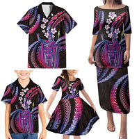 Hawaii King Kamehameha Family Matching Puletasi and Hawaiian Shirt Fantastic Plumeria Sweet Vibes LT01 - Polynesian Pride