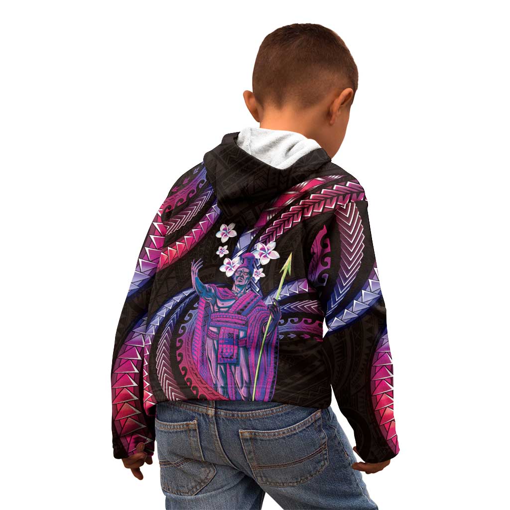 Hawaii King Kamehameha Kid Hoodie Fantastic Plumeria Sweet Vibes
