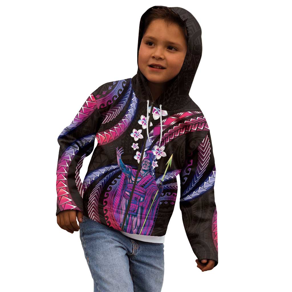 Hawaii King Kamehameha Kid Hoodie Fantastic Plumeria Sweet Vibes
