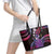 Hawaii King Kamehameha Leather Tote Bag Fantastic Plumeria Sweet Vibes