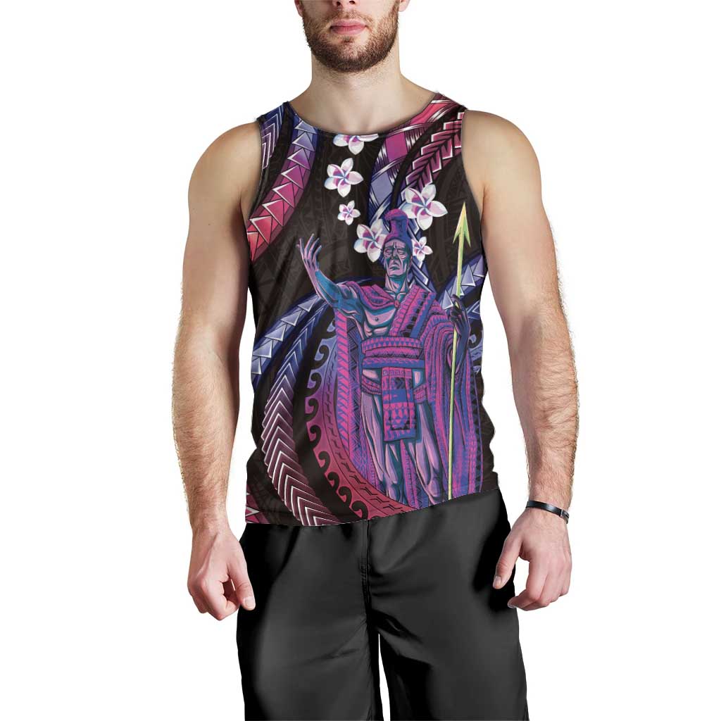 Hawaii King Kamehameha Men Tank Top Fantastic Plumeria Sweet Vibes