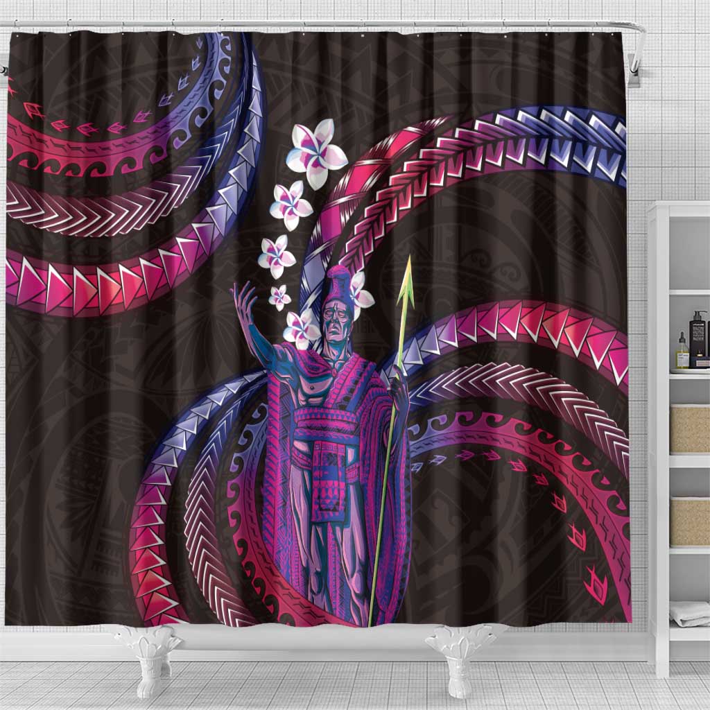 Hawaii King Kamehameha Shower Curtain Fantastic Plumeria Sweet Vibes