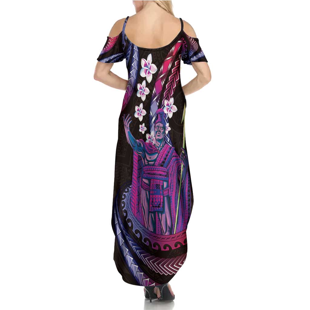 Hawaii King Kamehameha Summer Maxi Dress Fantastic Plumeria Sweet Vibes
