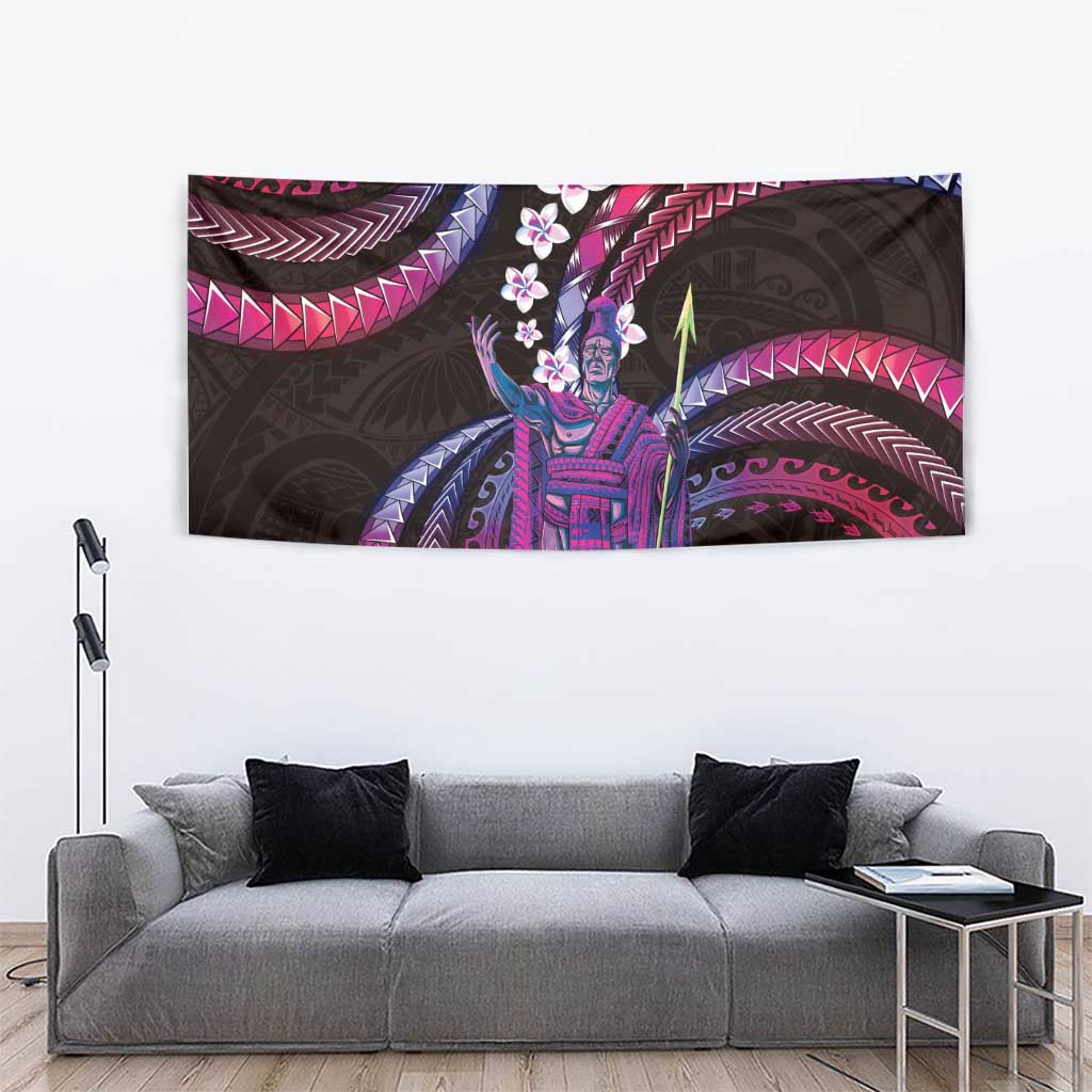 Hawaii King Kamehameha Tapestry Fantastic Plumeria Sweet Vibes