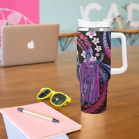 Hawaii King Kamehameha Tumbler With Handle Fantastic Plumeria Sweet Vibes