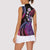 Hawaii King Kamehameha Women Sleeveless Polo Shirt Fantastic Plumeria Sweet Vibes