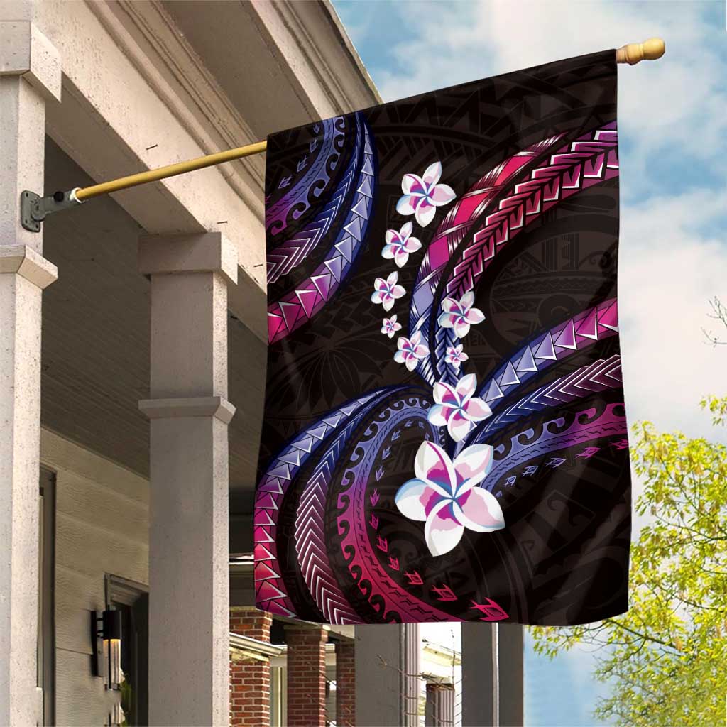 Hawaii Plumeria Garden Flag Sweet Gradient Polynesian Pattern LT01 House Flag Pink - Polynesian Pride