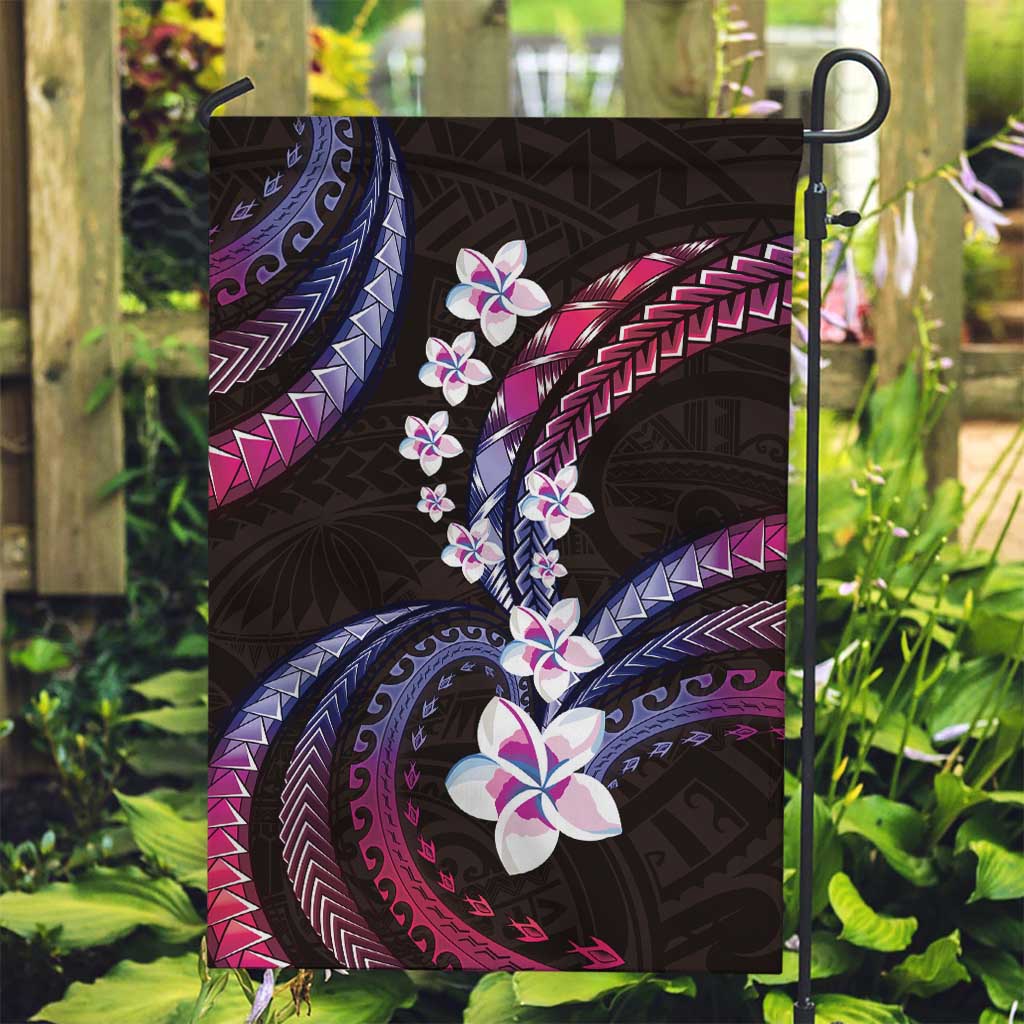 Hawaii Plumeria Garden Flag Sweet Gradient Polynesian Pattern