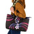 Hawaii Plumeria Leather Tote Bag Sweet Gradient Polynesian Pattern