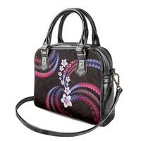 Hawaii Plumeria Shoulder Handbag Sweet Gradient Polynesian Pattern