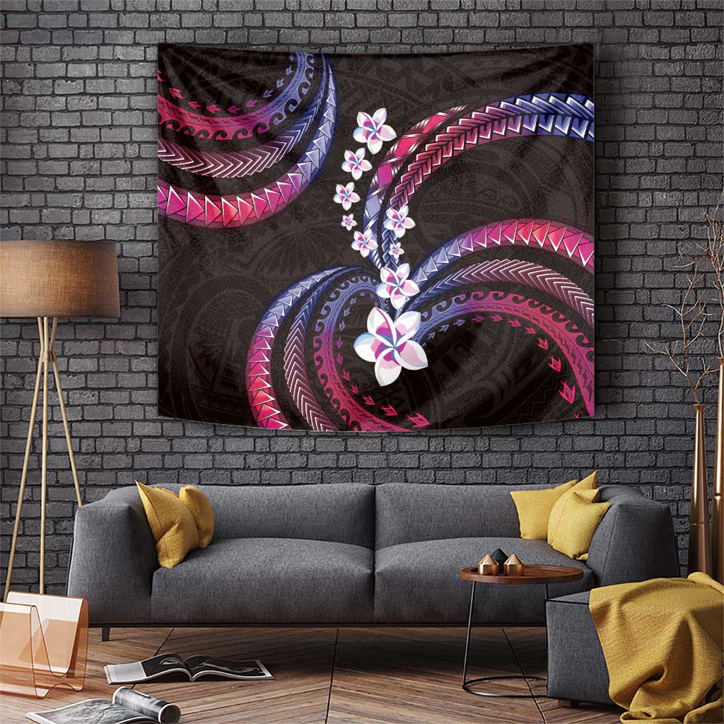 Hawaii Plumeria Tapestry Sweet Gradient Polynesian Pattern LT01 Pink - Polynesian Pride