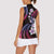 Hawaii Plumeria Women Sleeveless Polo Shirt Sweet Gradient Polynesian Pattern